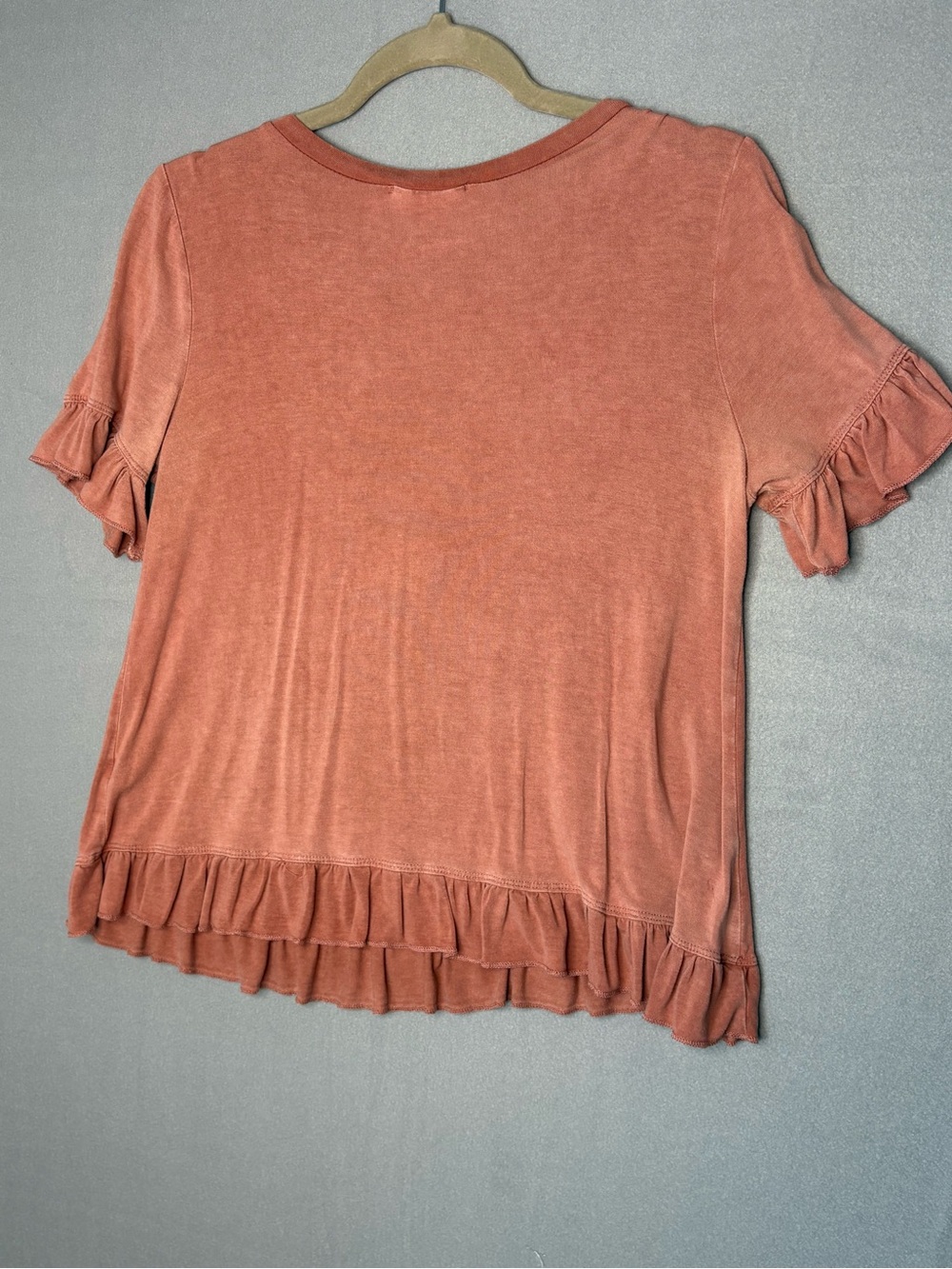 Altar'd State Rust Graphic Ruffle Sleeve Tee - Picture 3 of 5